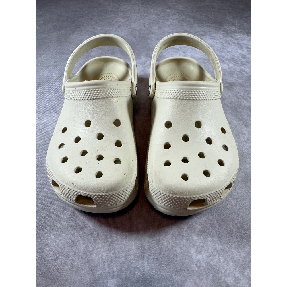 Crocs Classic Clog Bone Cream Mens 7 Womens 9 Comfort Slip On Shoes